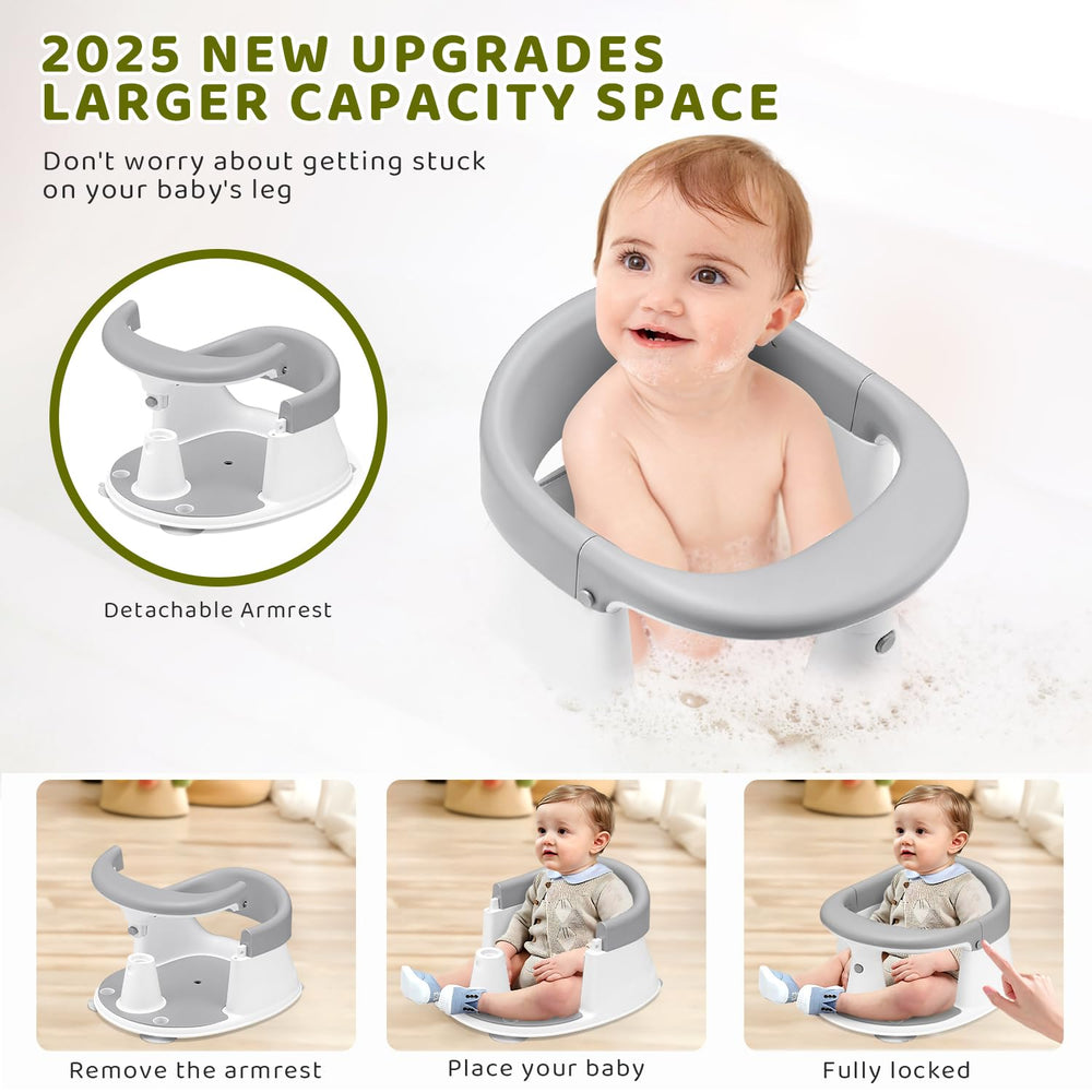 Joy Anan bath seat uses non-toxic PP and TPR for baby safety.