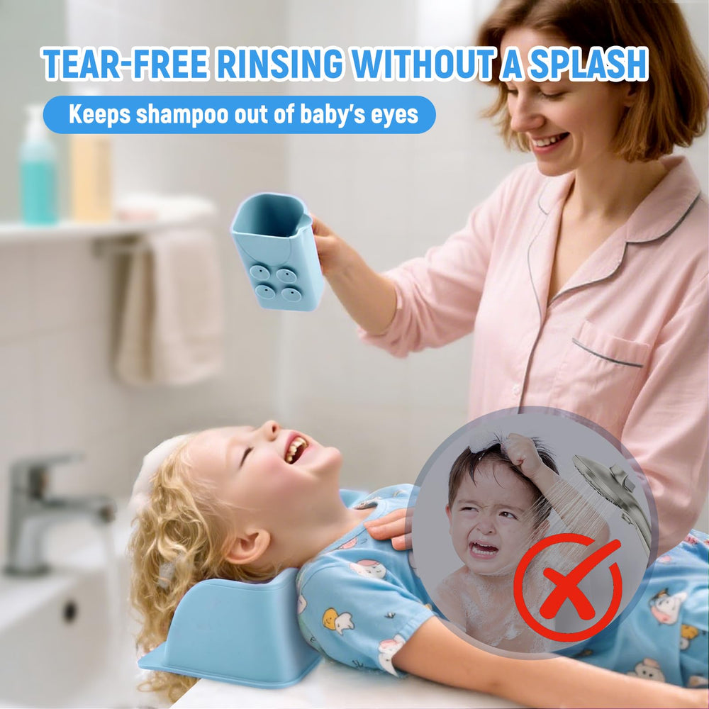 JOY ANAN silicone rinse cup is chew friendly for teething gums.