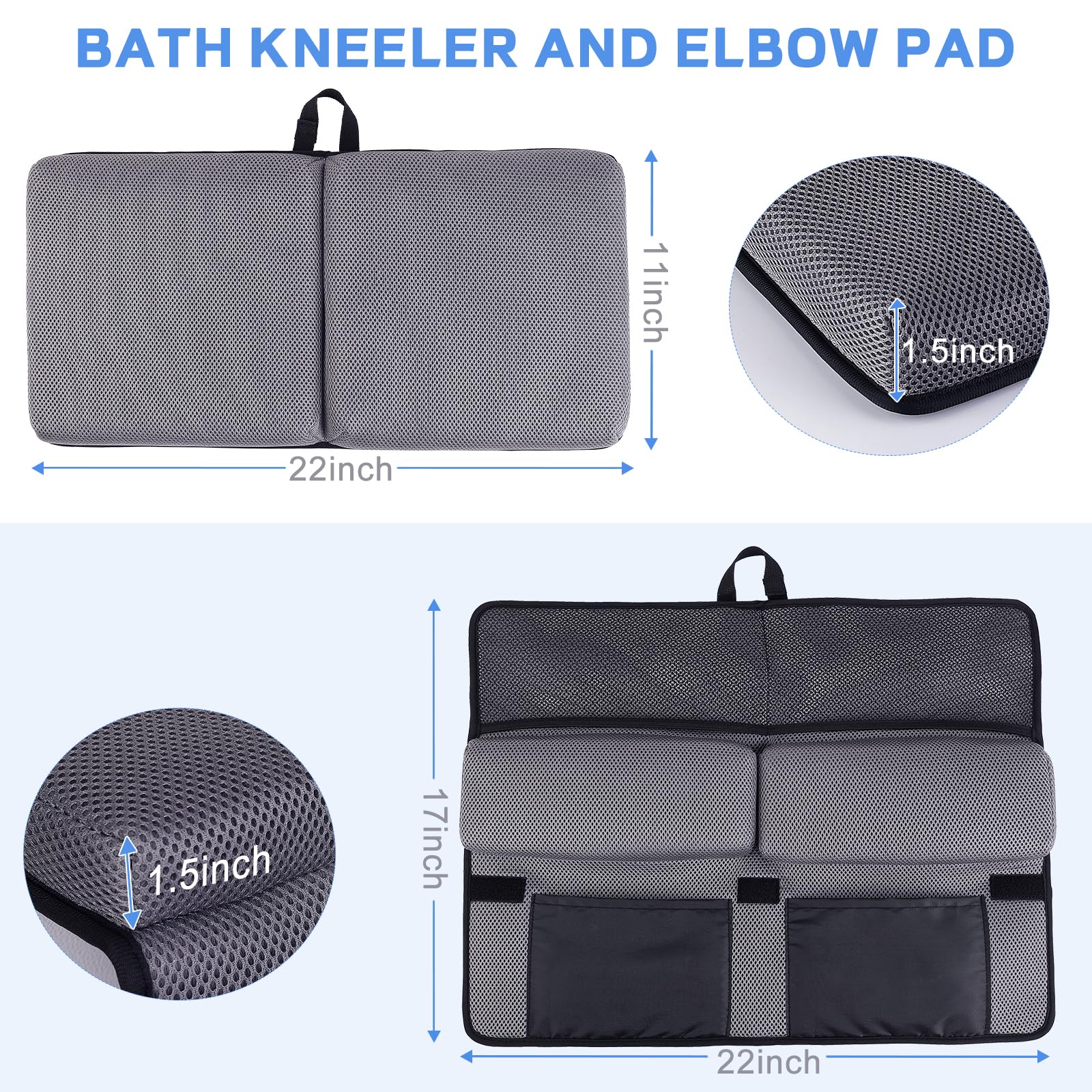 JOY ANAN elbow rest pad back suction cups secure grip for safe bath time.
