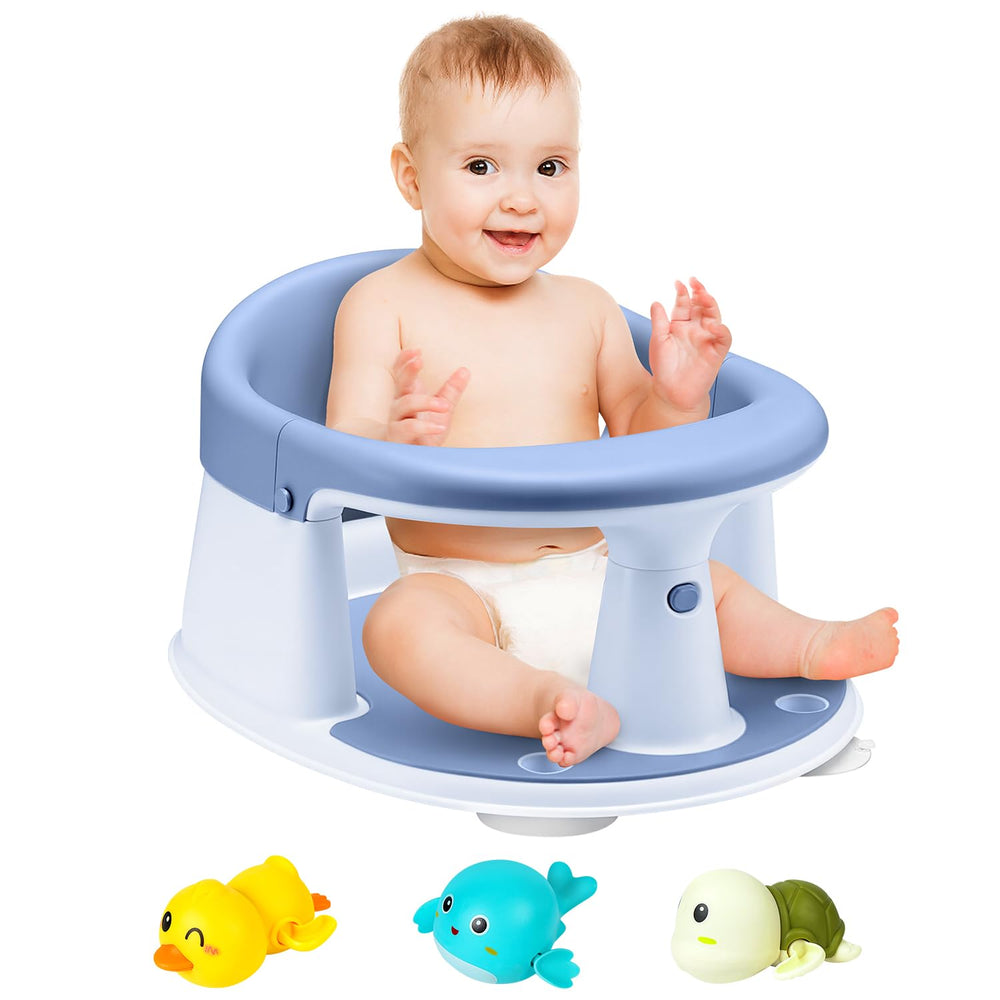 JOY ANAN baby bath seat front view for easy baby entry and secure bath time