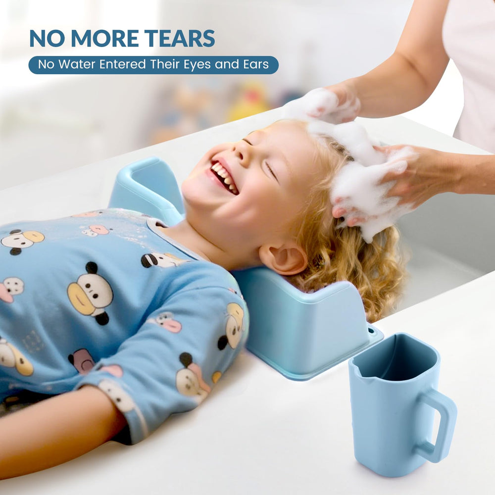 JOY ANAN hair-washing-station-kids-soft-silicone-pad delivers comfortable neck support during bath time.