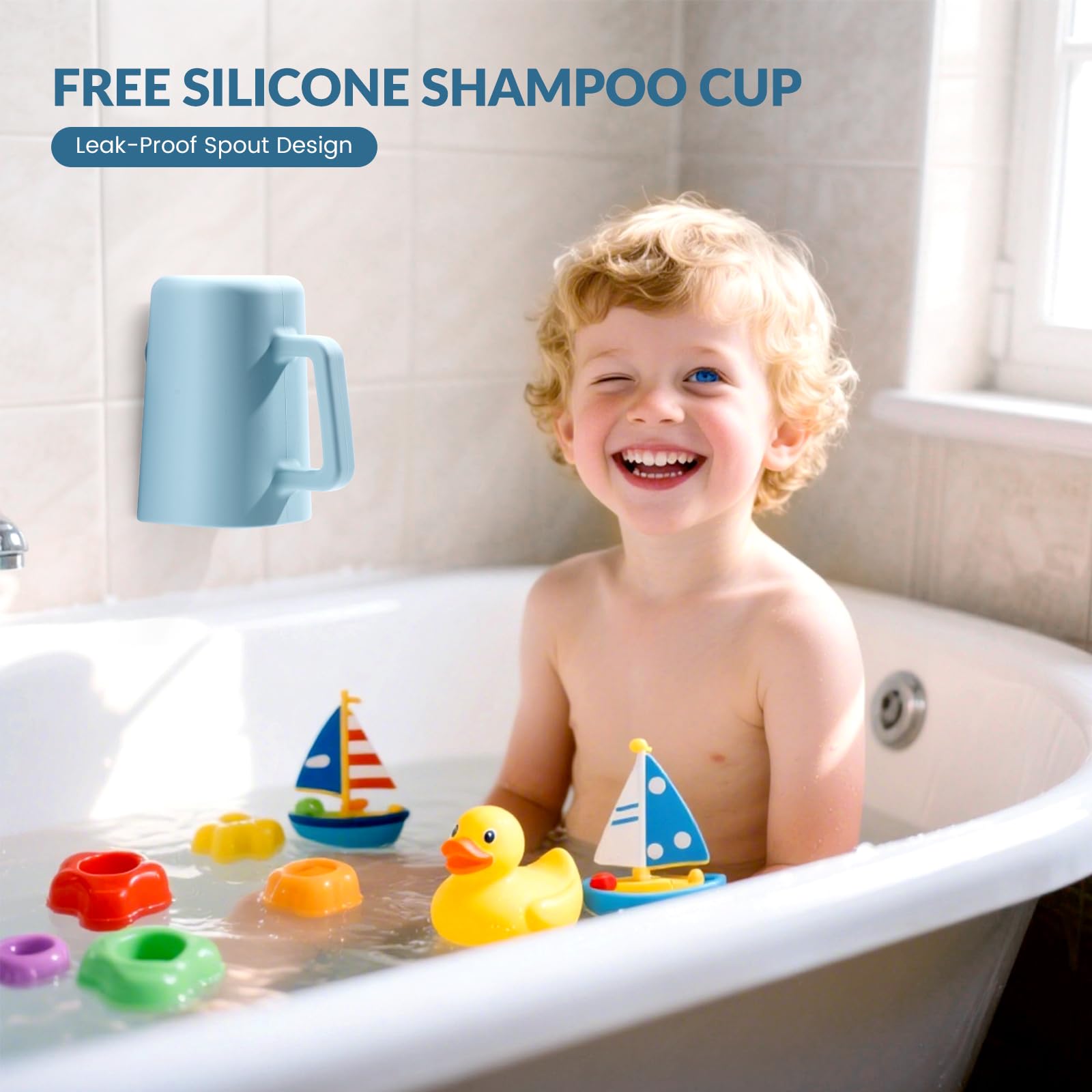JOY ANAN hair-washing-station-kids-tears-free design helps create a smoother, tear-free wash day.