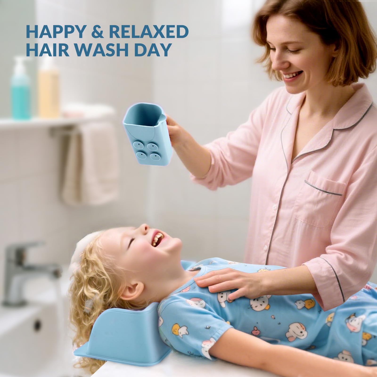 JOY ANAN hair-washing-station-kids-use-in-tub-and-sink versatile for both sinks and bathtubs.