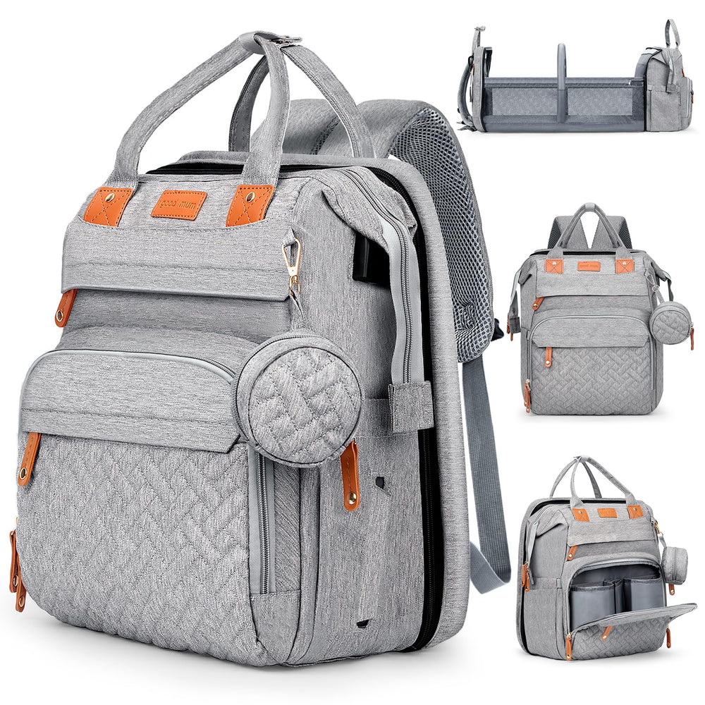 JOYCE diaper bag backpack with changing table for easy on-the-go diaper changes
