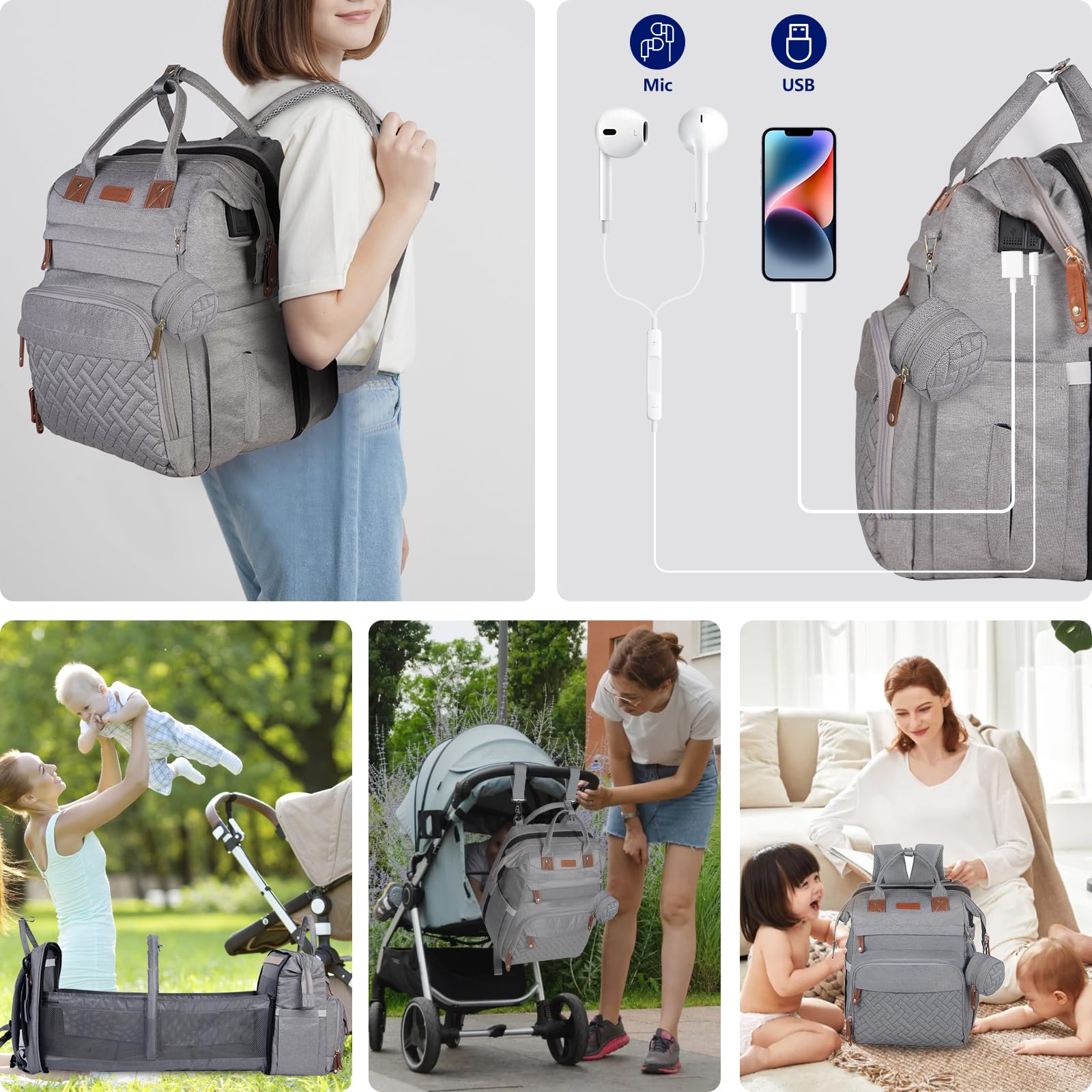 JOYCE unisex design makes a thoughtful newborn gift in grey