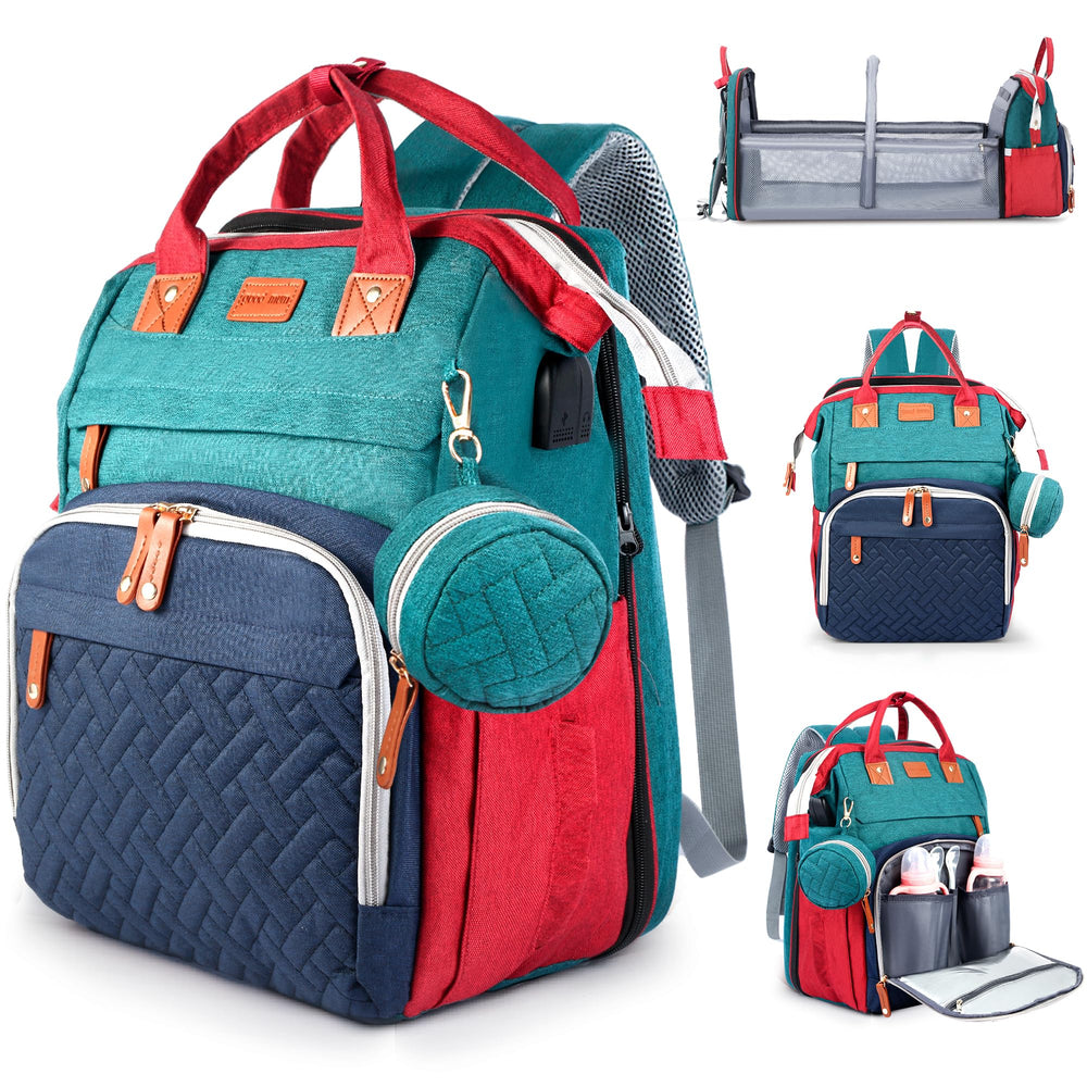 JOYCE diaper bag with changing table for quick on-the-go changes.