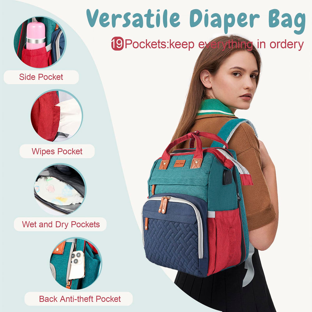 JOYCE diaper bag insulated bottle pocket keeps feeds at target temp.