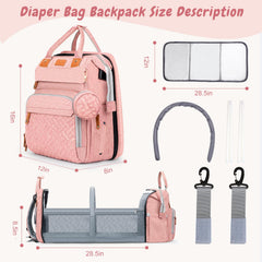 JOYCE diaper bag stroller-buckle straps secure on outings.