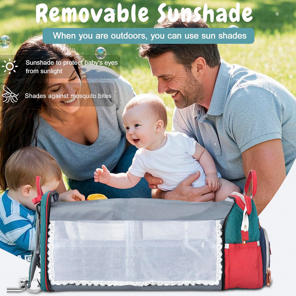 JOYCE diaper bag USB port for convenient phone charging.