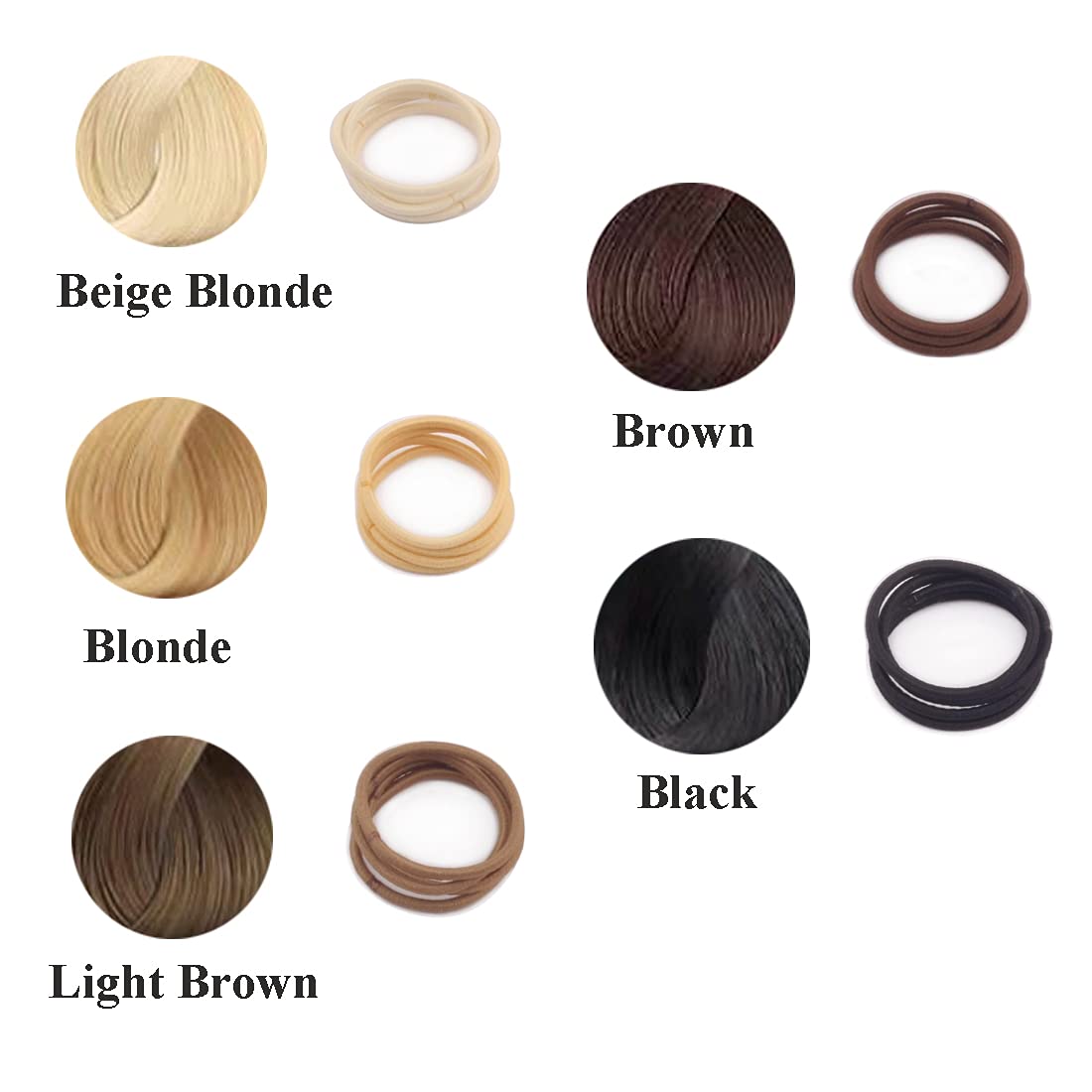 Joyeah 100-pack provides long-lasting color-compatible hair ties for kids.