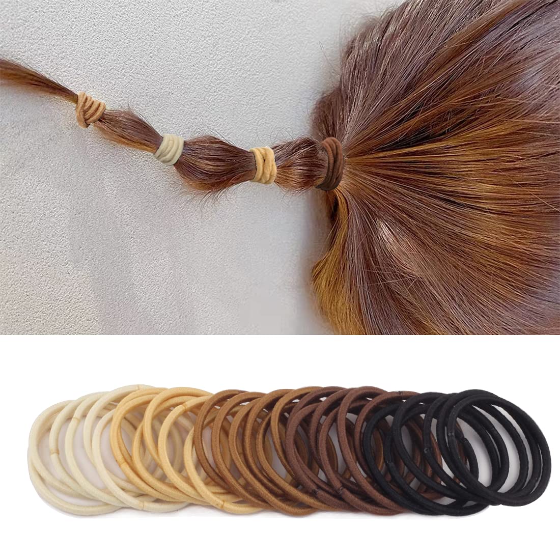 Joyeah baby hair ties color integrated pack blends with hair colors