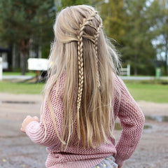 Joyeah beige baby-hair ties with seamless design protect tender hair from pulling.