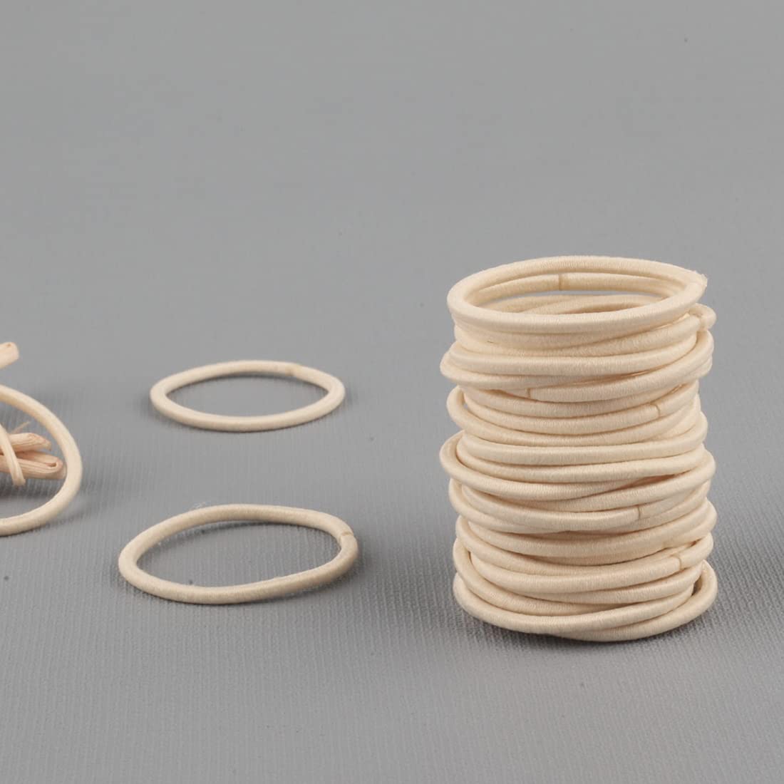 Joyeah tiny ponytail holders beige demonstrate easy DIY hairstyles for kids.