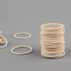 Joyeah tiny ponytail holders beige demonstrate easy DIY hairstyles for kids.