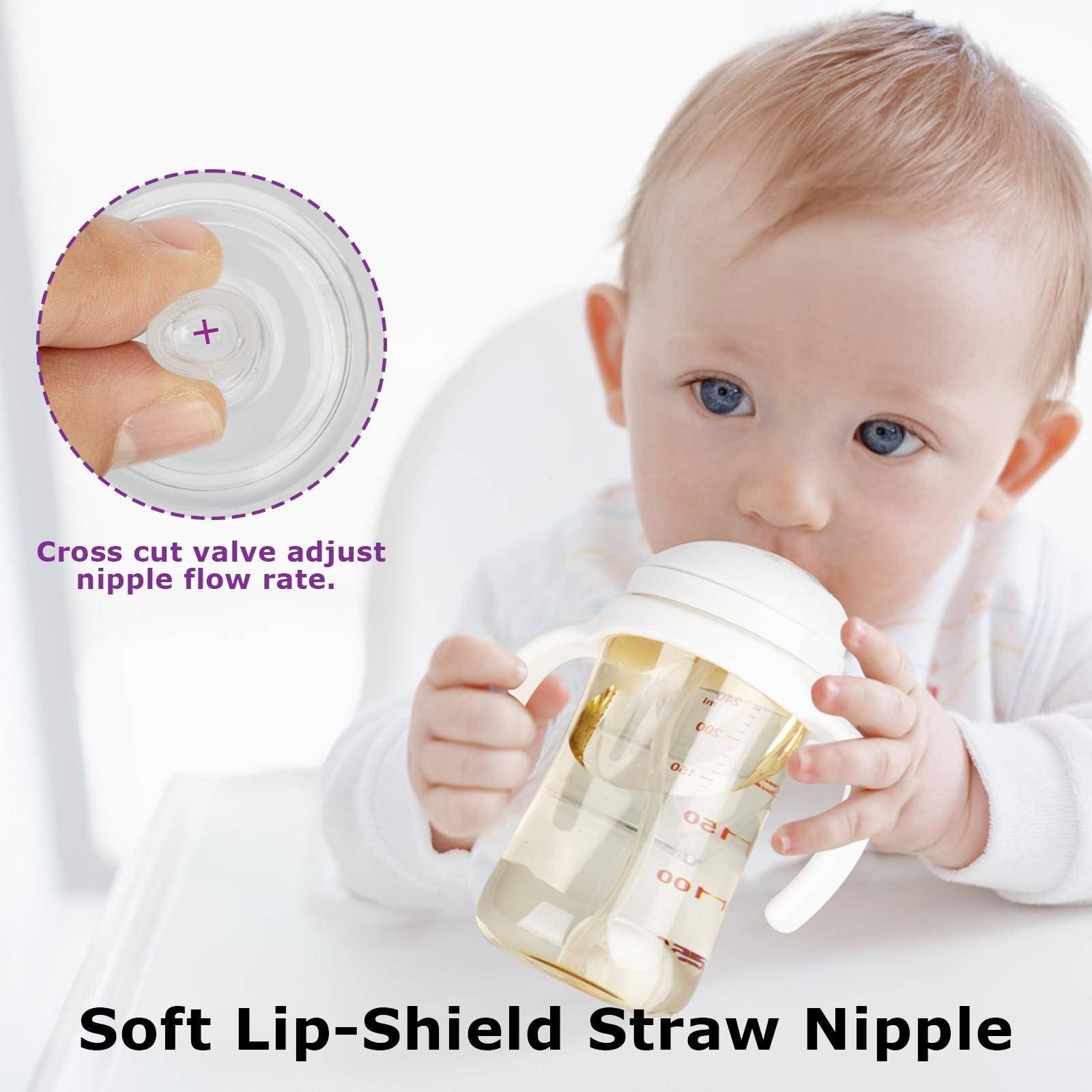 Joyfeed gravity ball straw allows sipping from any angle.