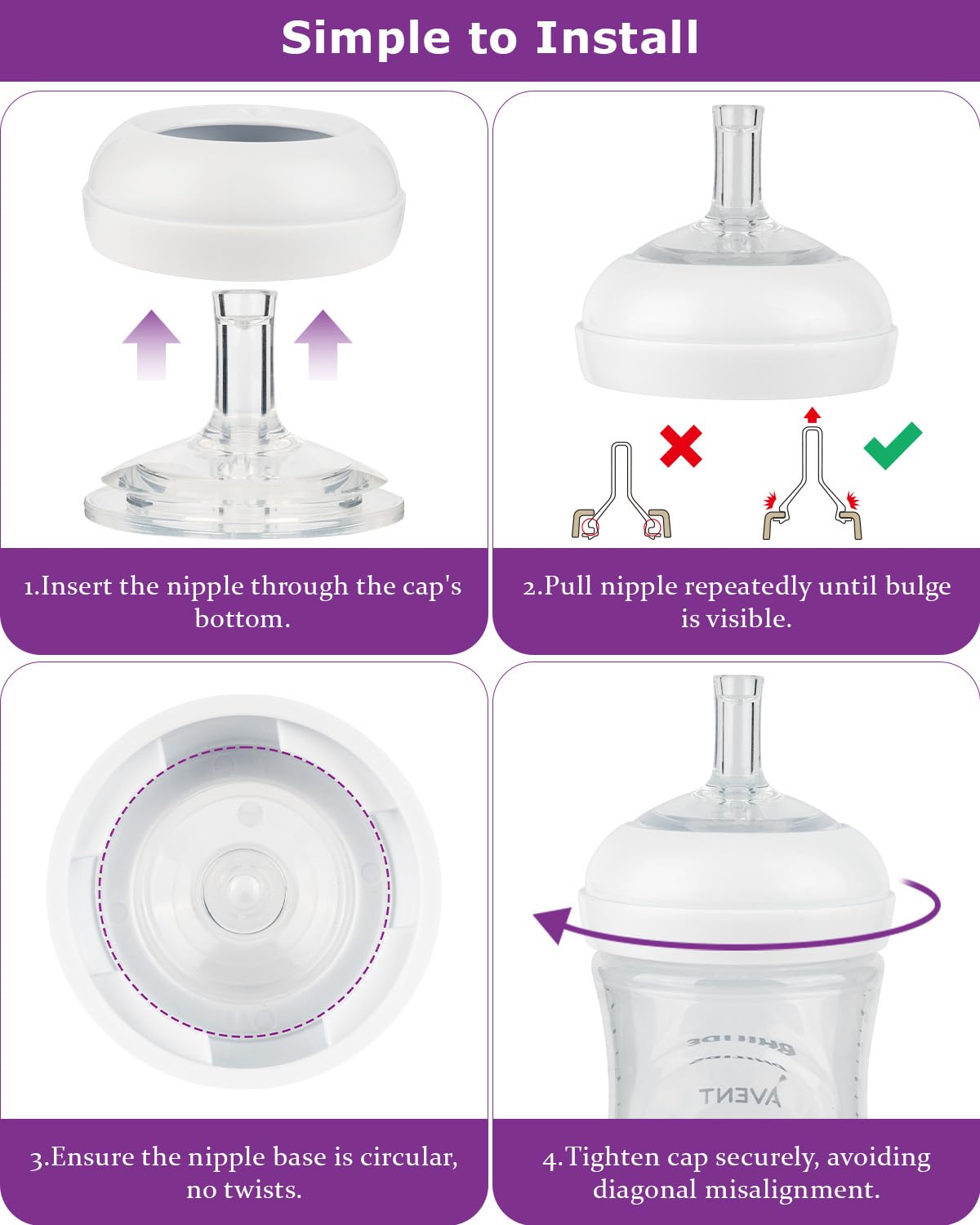 Joyfeed 6m+ nipple supports early sipping with a comfortable fast flow option.