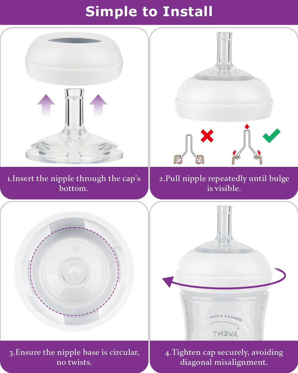 Joyfeed 6m+ nipple supports early sipping with a comfortable fast flow option.