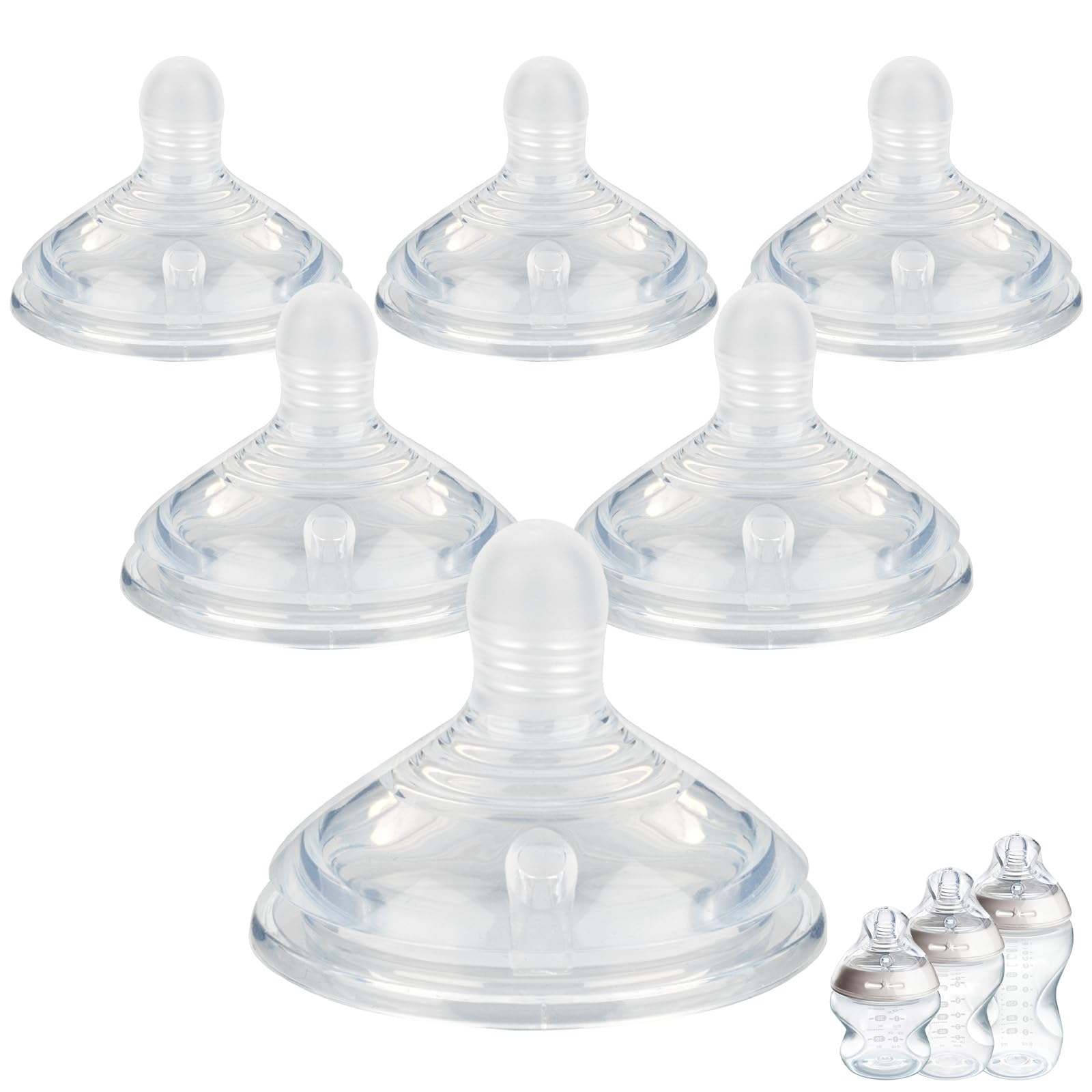 Joyfeed 6Pack slow-flow nipple closeup for calm gradual feeding