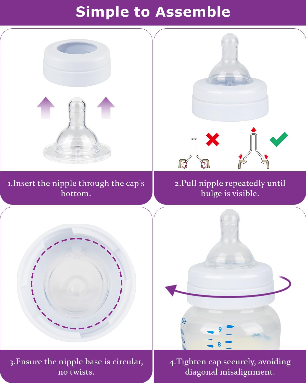 Joyfeed baby at mealtime with silicone nipple highlights natural feeding experience