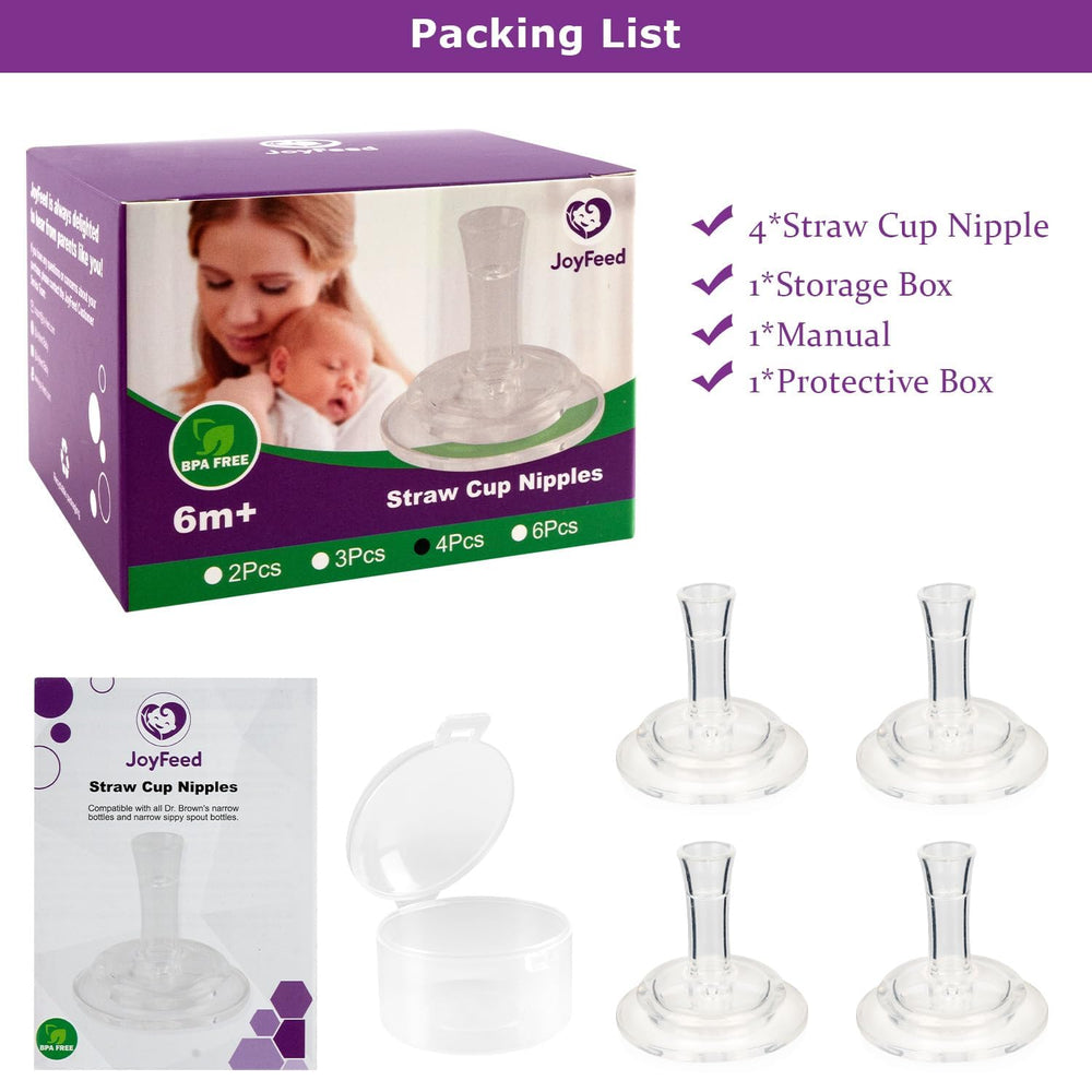 joyfeed BPA-free silicone nipple comforts soft gums safely