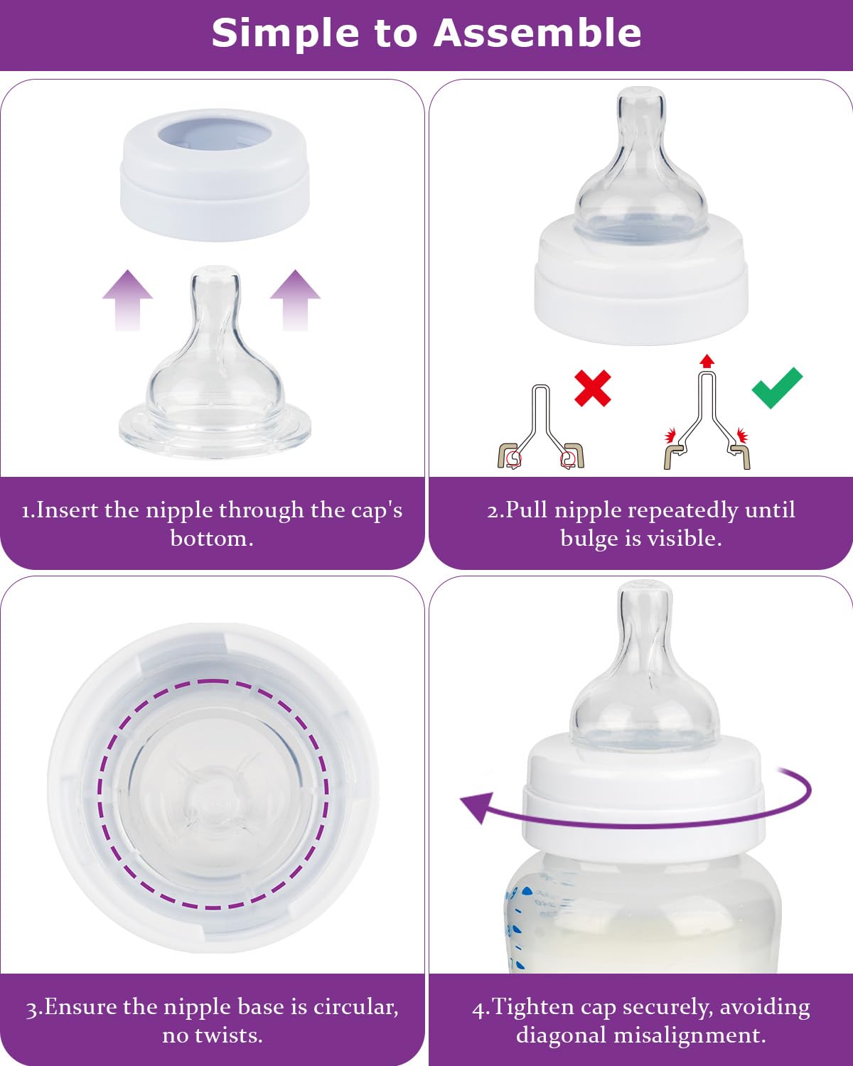 Joyfeed nipple with clear flow-control close-up