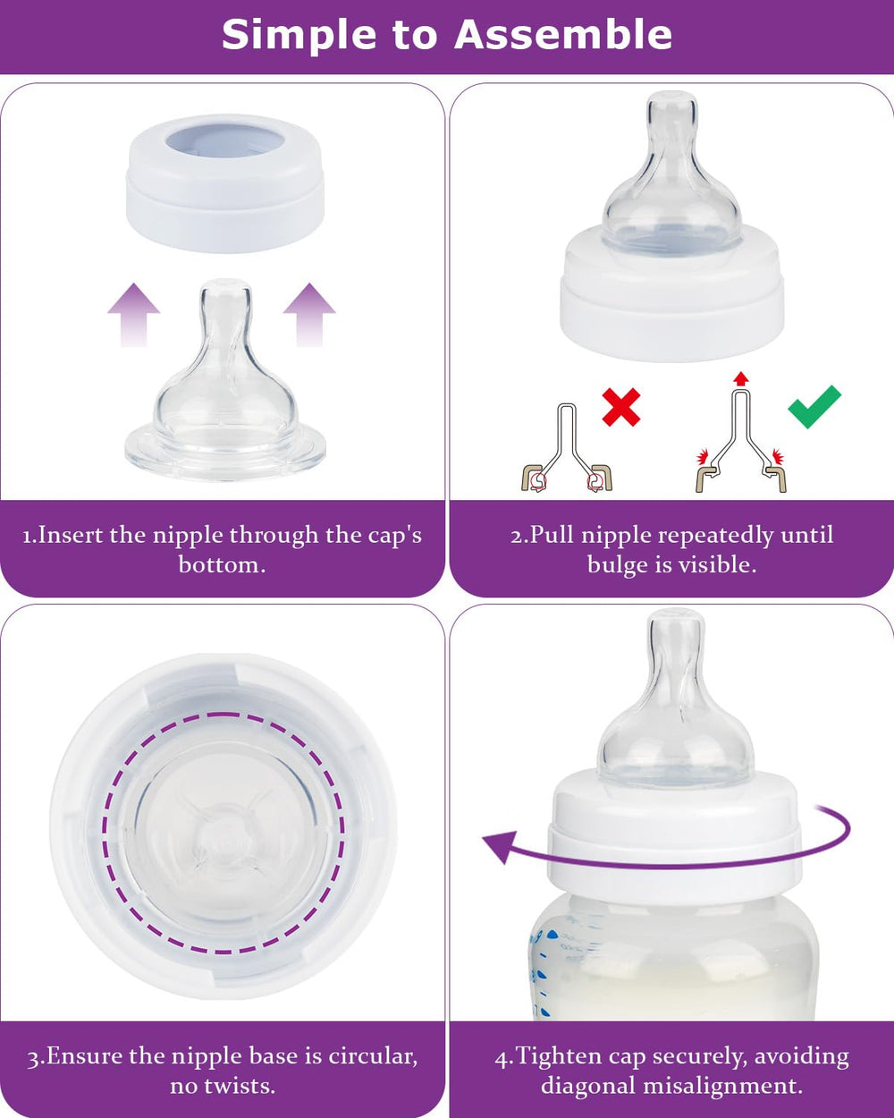 Joyfeed nipple with clear flow-control close-up