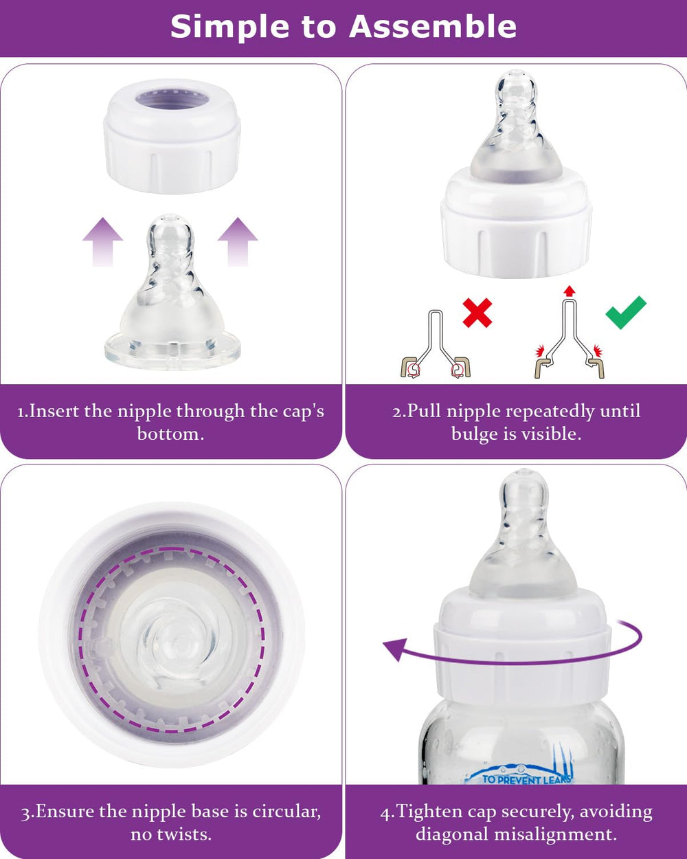 Joyfeed glass bottle compatibility with Level 3 nipple