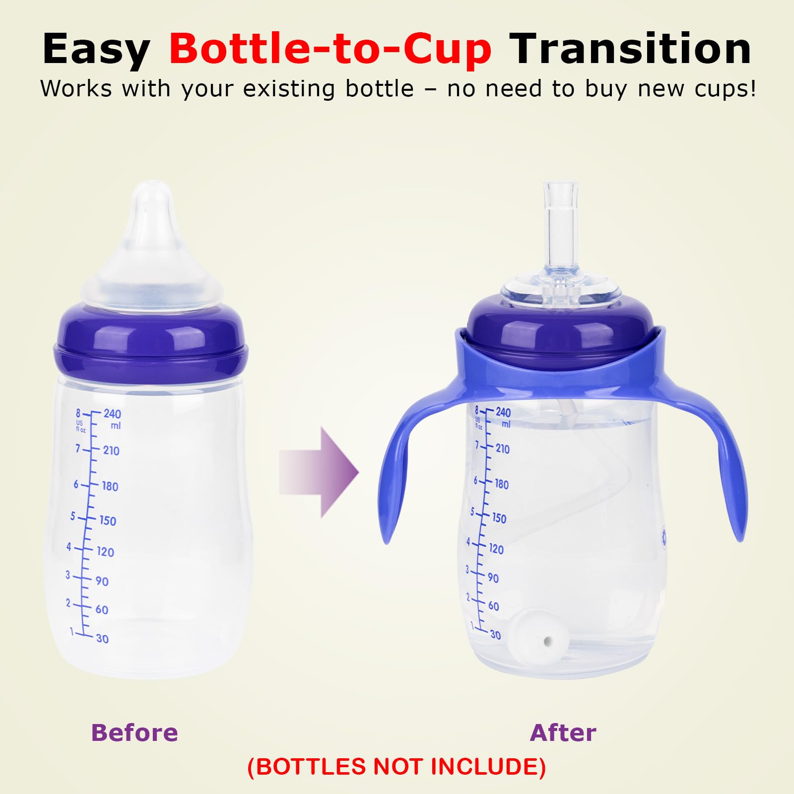 Joyfeed Lansinoh bottle conversion kit enables smooth transition to straw cup