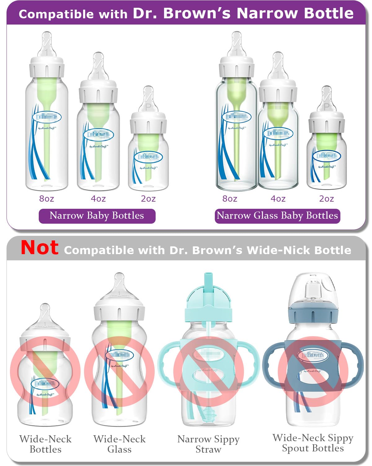 Joyfeed narrow bottle use with glass option demonstrates versatility.