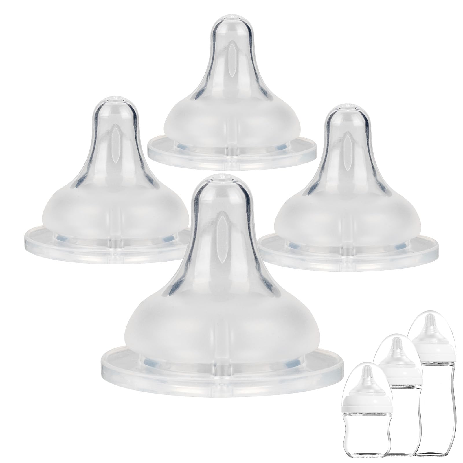 Joyfeed Meudim Flow size M nipple close-up with soft silicone for natural latch.