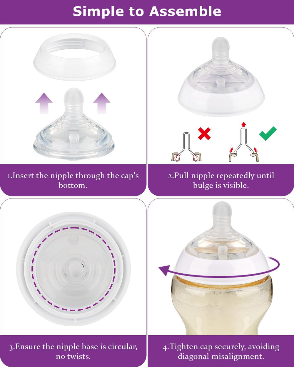 Joyfeed nipple disassembly for easy cleaning and maintenance