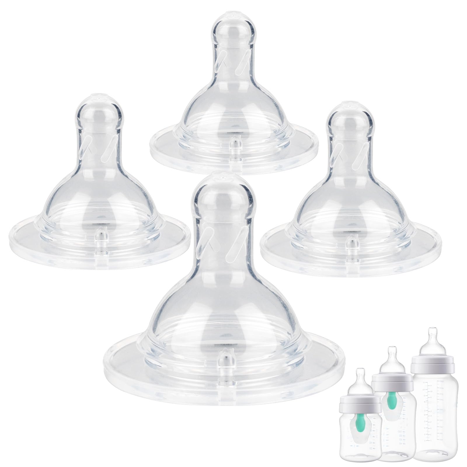 Joyfeed nipple kit shows three growth sizes to match baby's feeding pace.