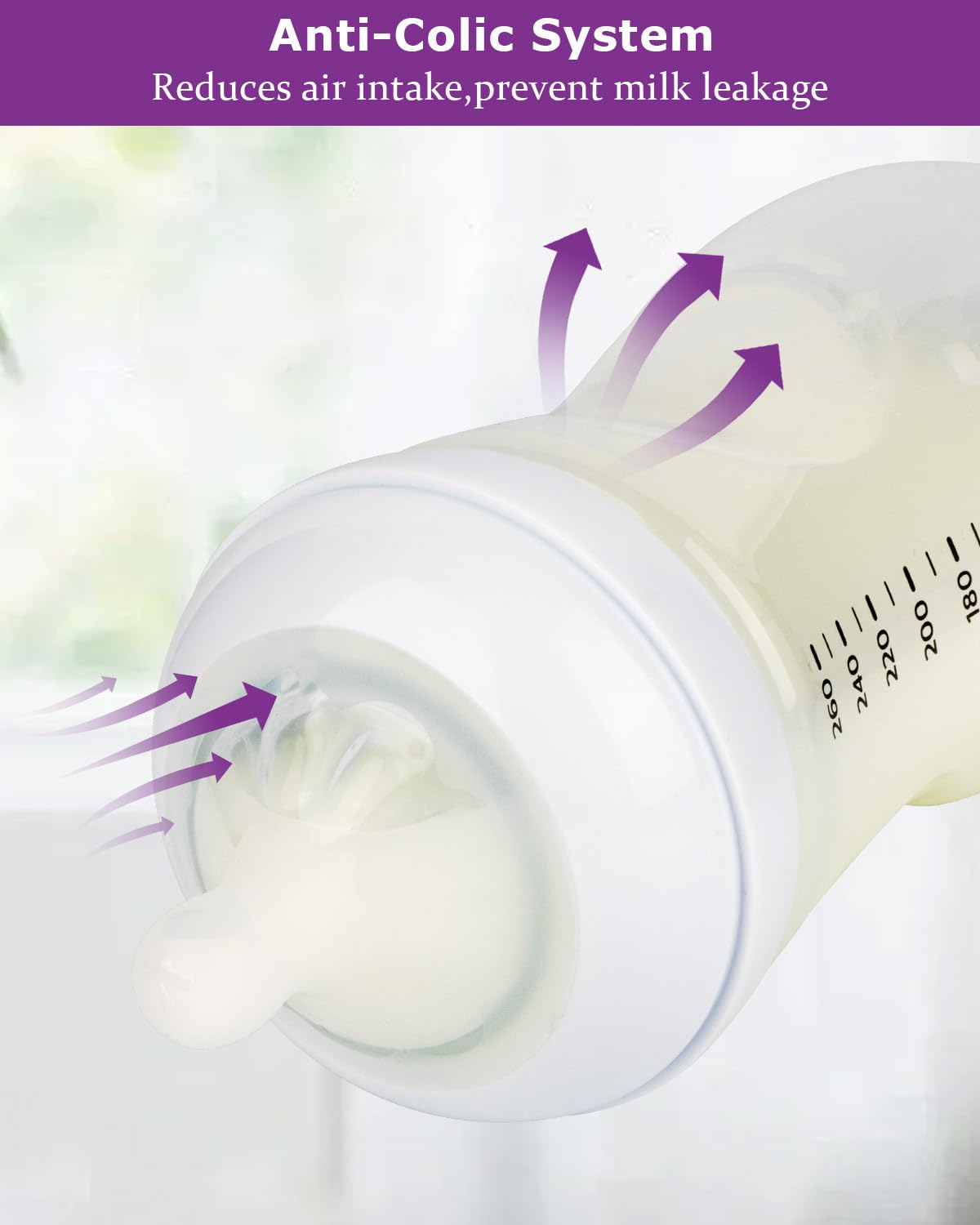 Joyfeed nipple with anti-colic vent to reduce air intake during feeds