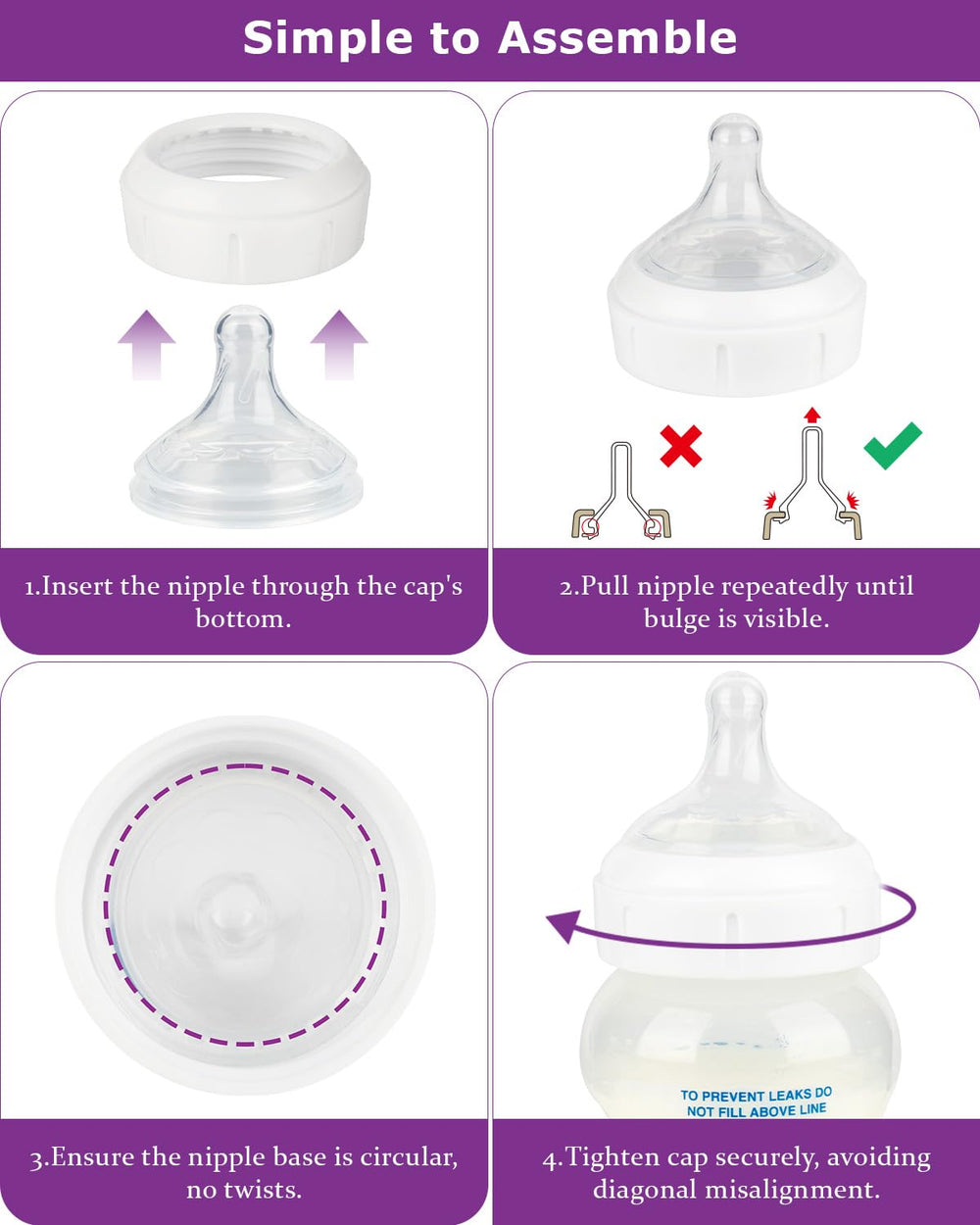 Joyfeed nipple delivers consistent flow for steady feeds