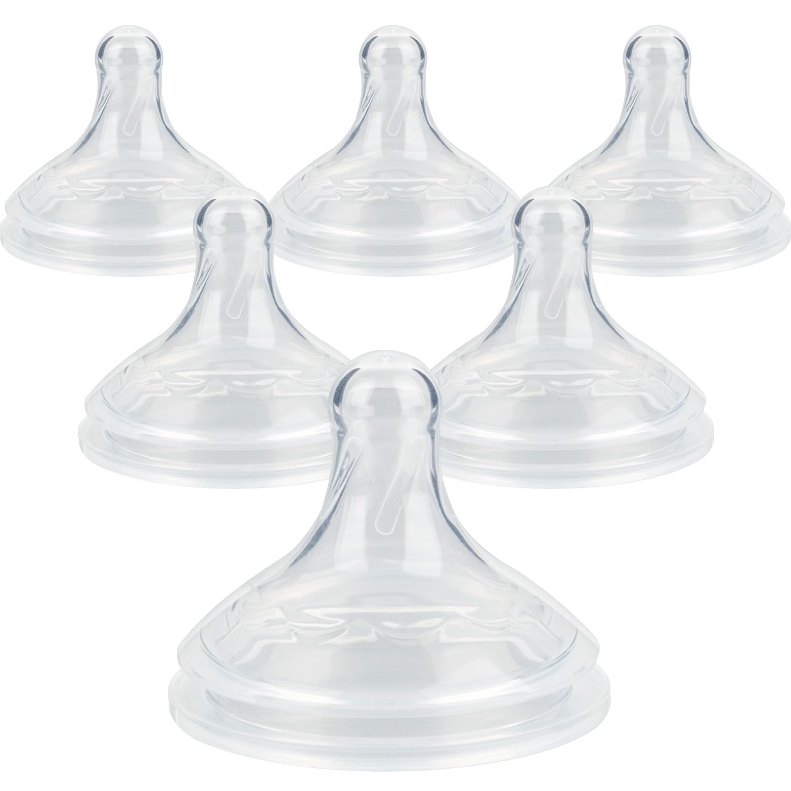 Joyfeed silicone nipple for Dr. Brown's Wide-Nick bottles shows Level 3 fast flow for bigger appetites.