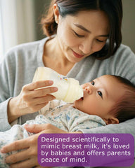 Joyfeed size 3 nipple illustrates fast flow for quick feeding sessions