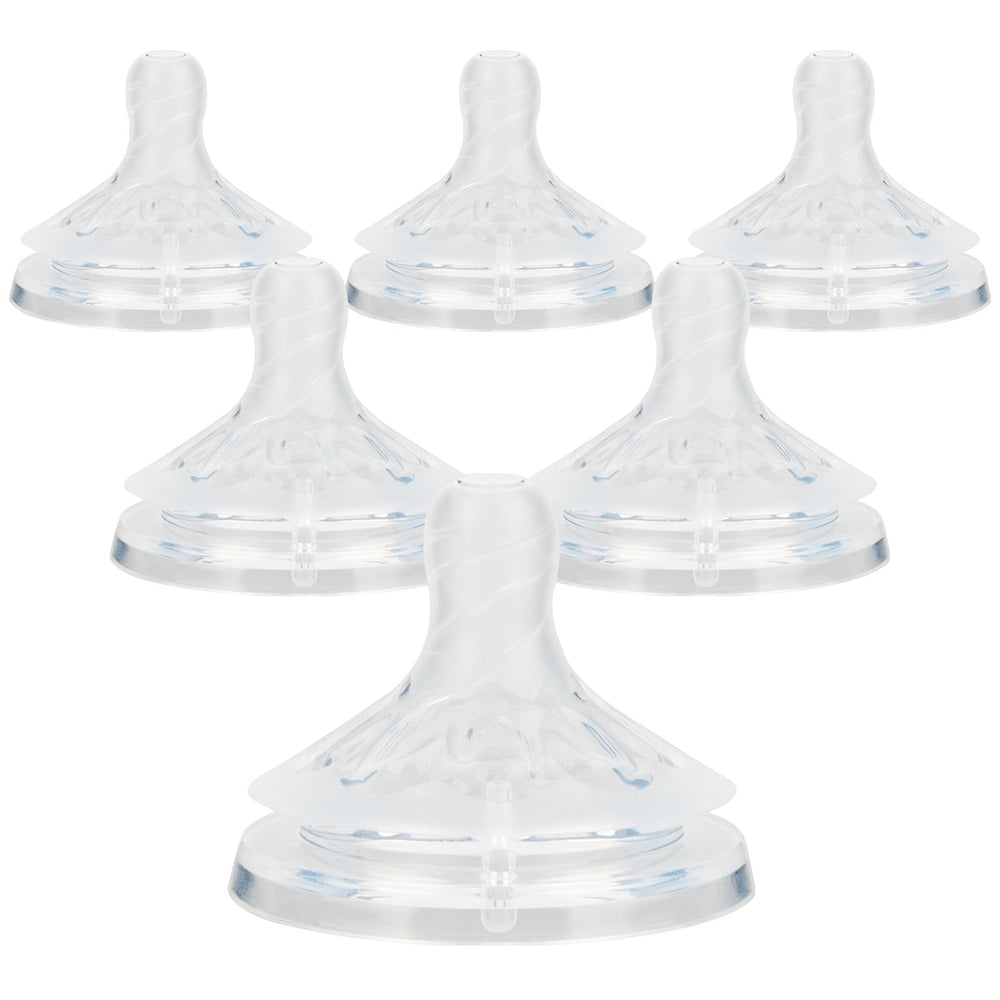 Joyfeed silicone nipple size 5 flat flow for Philips Avent Natural bottles, suitable for 6 months+.