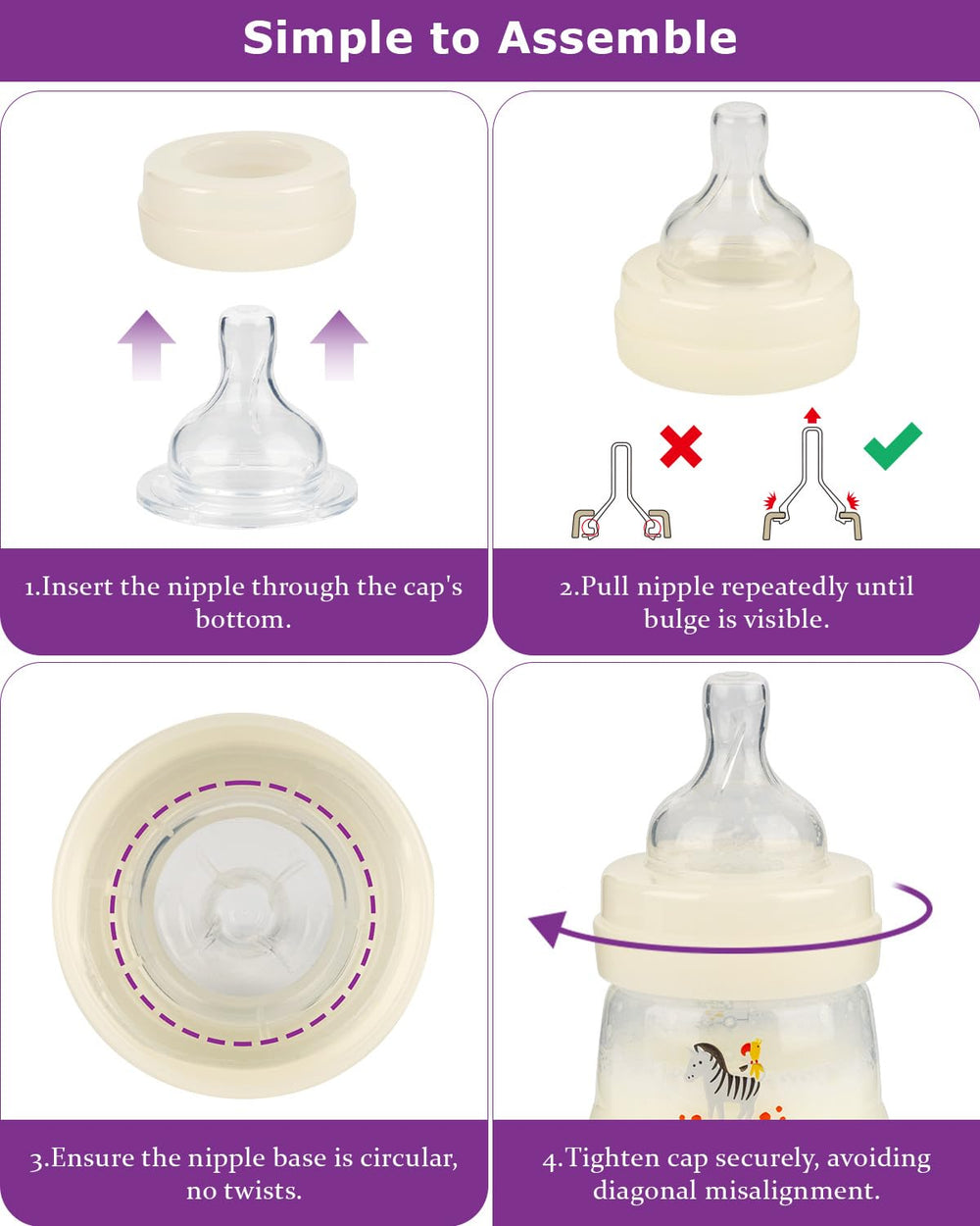 Joyfeed nipple flow options in size 3 support gradual feeding pace