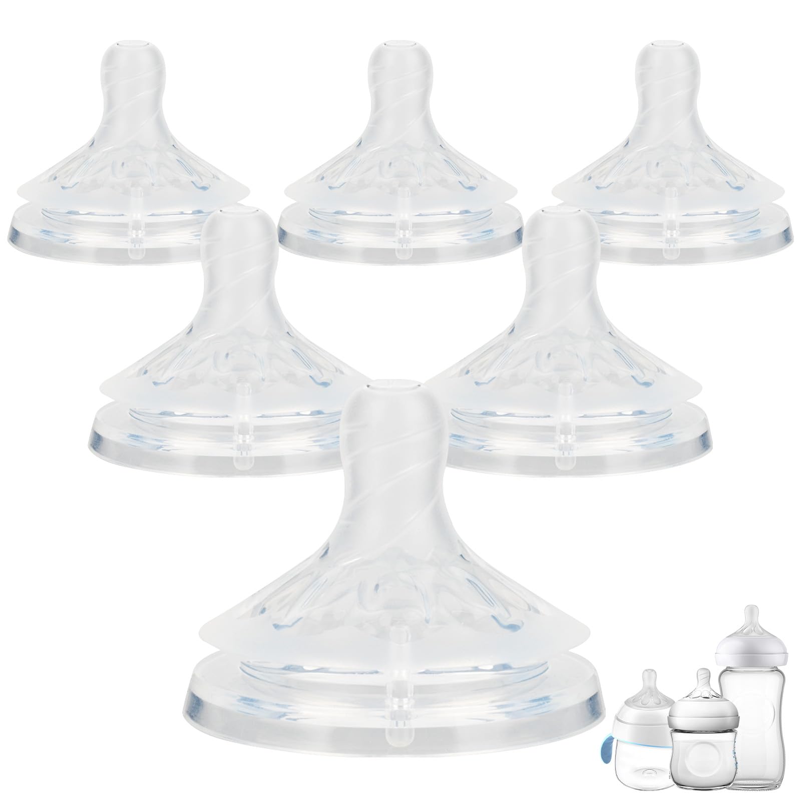 Joyfeed Size 5 silicone nipple on Philips Avent bottle supports natural latch and comfortable feeding.