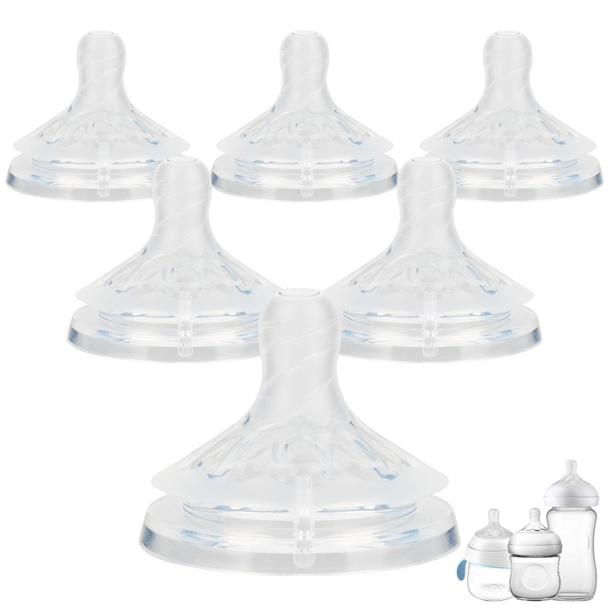 Joyfeed Size 5 silicone nipple on Philips Avent bottle supports natural latch and comfortable feeding.