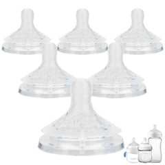 Joyfeed Size 5 silicone nipple on Philips Avent bottle supports natural latch and comfortable feeding.