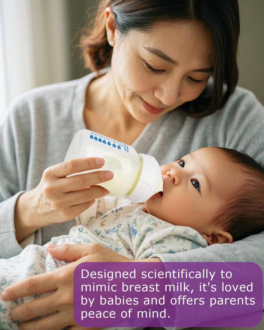 Joyfeed ultra-soft BPA-free silicone is gentle on delicate gums and daily use