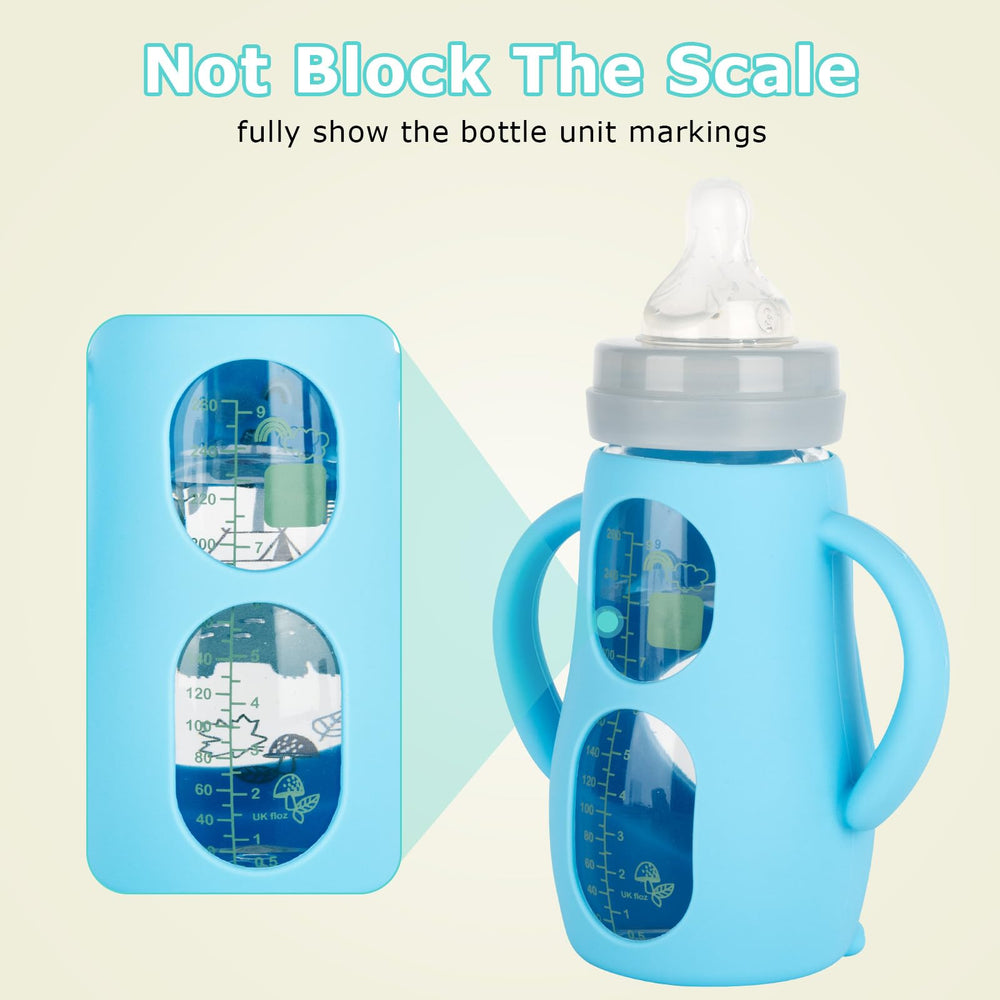 Joyfeed 3-pack bundle delivers three protective sleeves for Mam 9oz glass bottles.