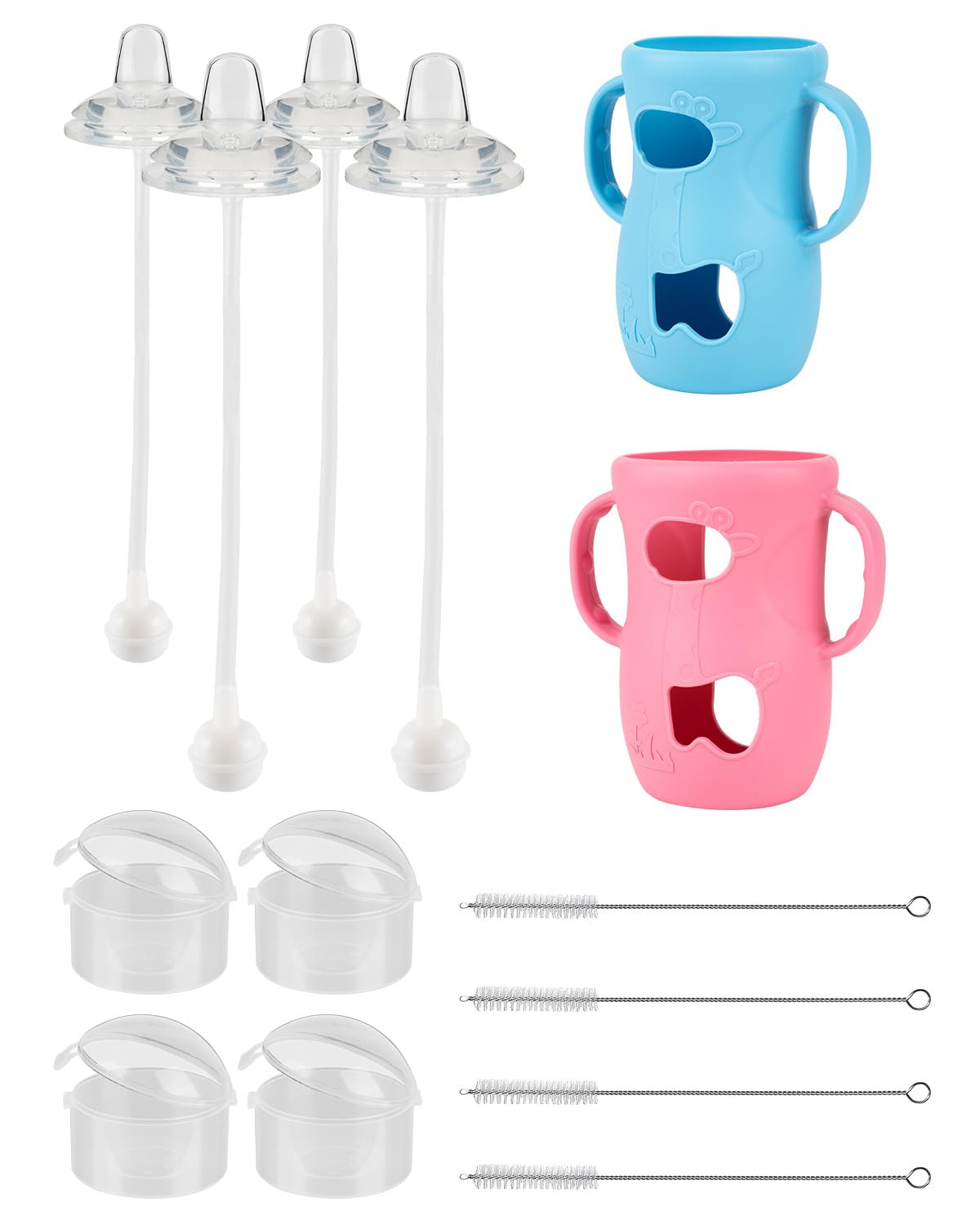 Joyfeed sippy cup kit assembly illustrates bottle-to-cup transition