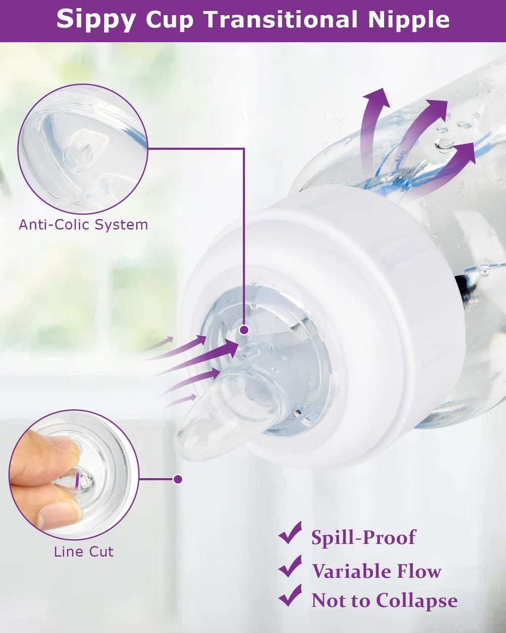 Joyfeed Sippy Nipples dishwasher-safe for simple cleaning and sterilization
