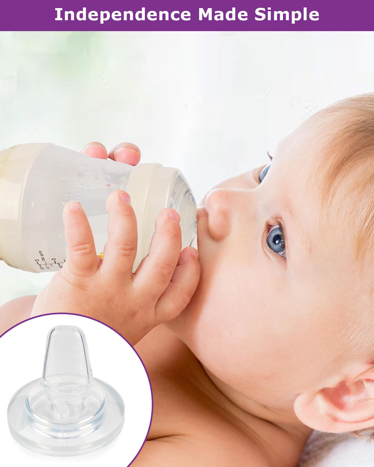 Joyfeed dishwasher-safe nipples simplify cleanup after family meals.