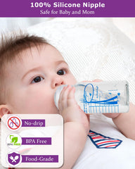Joyfeed Sippy Nipples close-up showing leak-proof backflow design