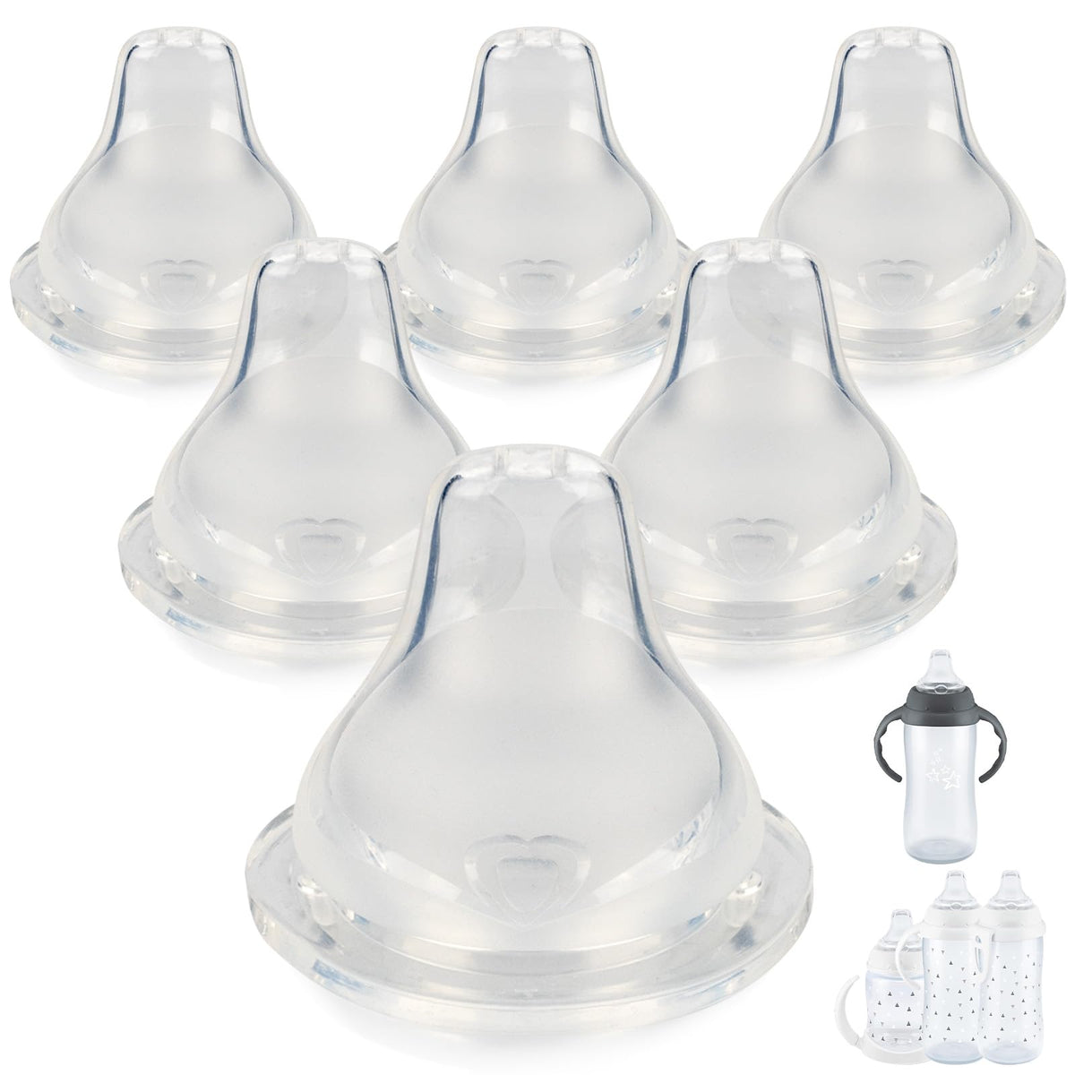Joyfeed sippy nipples for Nuk Active fit show secure compatibility with compatible cups.