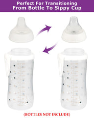 Joyfeed silicone-softness nipple highlights gentle feel for gums during sipping.