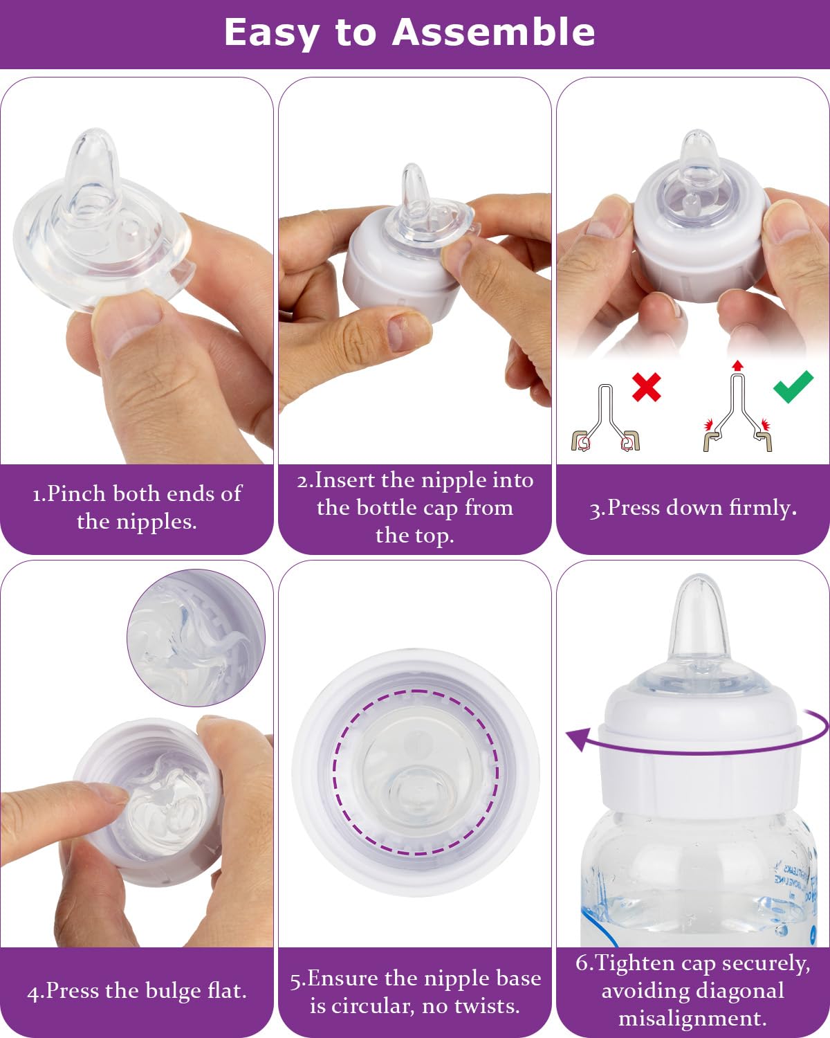 Joyfeed Sippy Nipples soft spout design reducing gum discomfort during learning